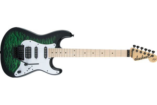 X Series Signature Adrian Smith SDXQM, Maple Fingerboard, Transparent Green