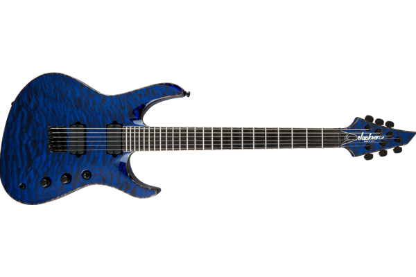 USA Signature Chris Broderick Soloist™ HT6, Ebony Fingerboard, Transparent Blue