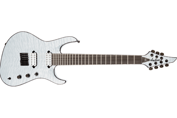 USA Signature Chris Broderick Soloist™ HT7, Ebony Fingerboard, Transparent White