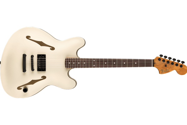 Tom DeLonge Starcaster®, Rosewood Fingerboard, Black Hardware, Satin Olympic White