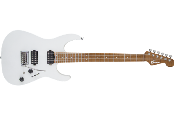 USA Select DK24 HH 2PT CM, Caramelized Flame Maple Fingerboard, Satin White