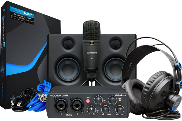 PreSonus® AudioBox® USB® 96K Studio Ultimate Bundle - 25th Anniversary Edition, Black, 100-120V