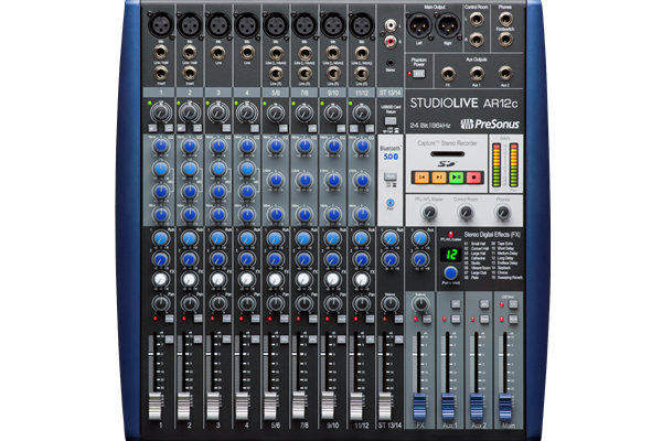 PreSonus® StudioLive® AR12c Analog Mixer, Blue, 230-240V EU