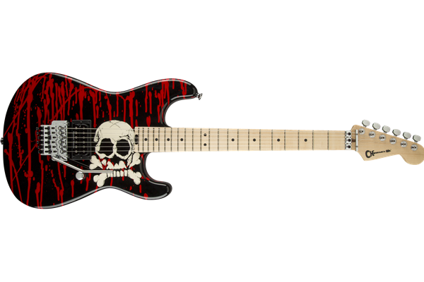 Warren DeMartini Signature Pro-Mod Blood and Skull, Maple Fingerboard, Blood and Skull
