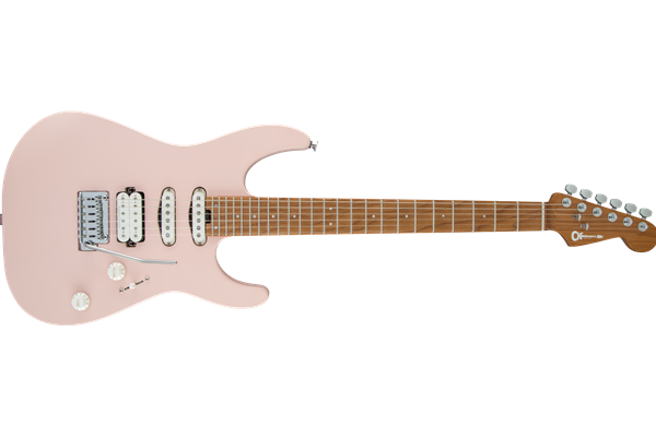Pro-Mod DK24 HSS 2PT CM, Caramelized Maple Fingerboard, Satin Shell Pink