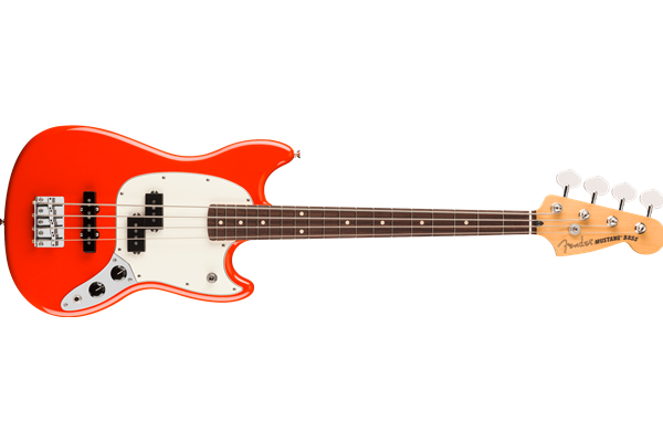 Player II Mustang® Bass PJ, Rosewood Fingerboard, Coral Red