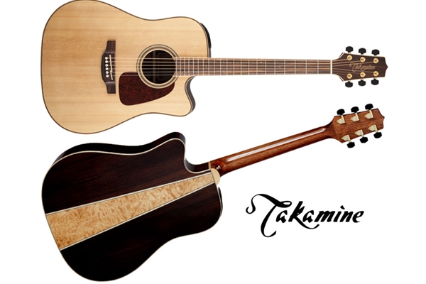 Takamine Dreadnought Cutaway Acoustic-Electric Guitar, Natural