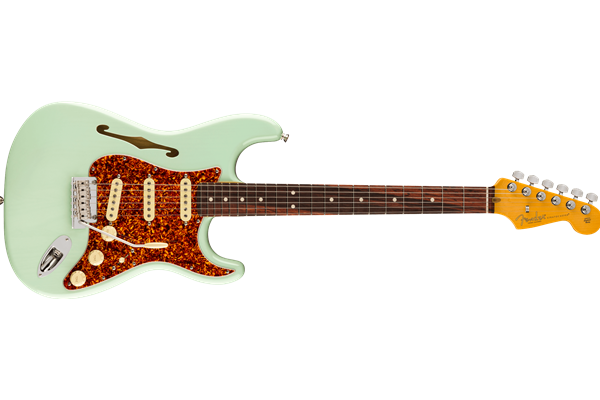 American Professional II Stratocaster® Thinline, Rosewood Fingerboard, Transparent Surf Green