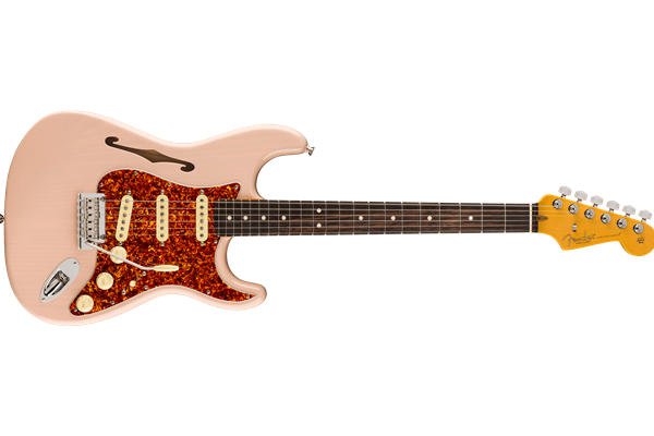 American Professional II Stratocaster® Thinline, Rosewood Fingerboard, Transparent Shell Pink