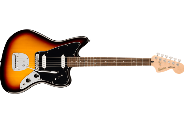 Affinity Series® Jaguar®, Laurel Fingerboard, Black Pickguard, 3-Color Sunburst
