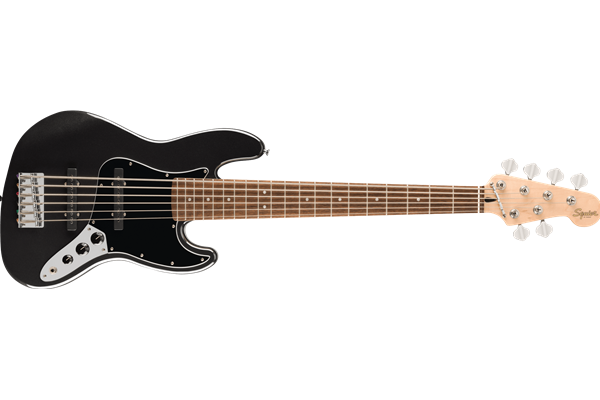 Affinity Series® Jazz Bass® VI, Laurel Fingerboard, Black Pickguard, Black Metallic