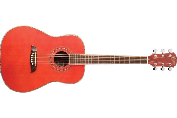 Oscar Schmidt 3/4 Size Acoustic Guitar High Gloss Red