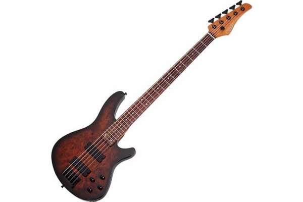 Schecter C-5 Standard Bass, Tobacco Burl