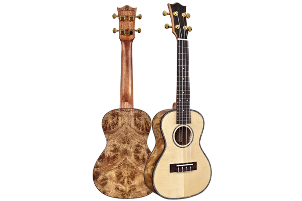 Amahi Concert Ukulele, Solid Spruce Top, Camphor Back & Sides