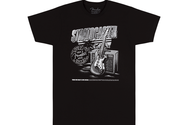 Fender Stratocaster™ 70th Anniversary, Tee, Black, M