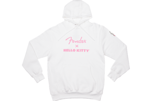 Fender® x Hello Kitty® White Sleeve Logo Hoodie, M