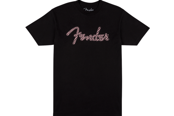 Fender® Spaghetti Logo Wavy Checker Tee, Pink Checker, M