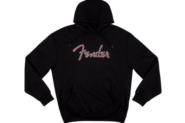 Fender® Spaghetti Logo Wavy Checker Hoodie, Pink Checker, XXL