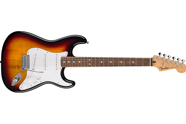 Standard Stratocaster®, Laurel Fingerboard, White Pickguard, 3-Color Sunburst