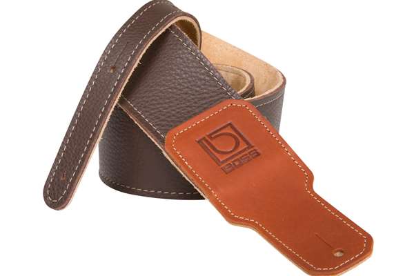Boss Leather and Nylon Guitar Strap, Brown