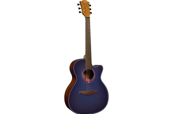 Lag Guitars Tramontane Special Dreadnought Cutaway Acoustic / Electric Guitar (Blue Burst)