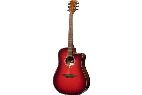 Lag Guitars T-RED-DCE Tramontane Special Dreadnought Cutaway Acoustic / Electric Guitar (Red Burst)