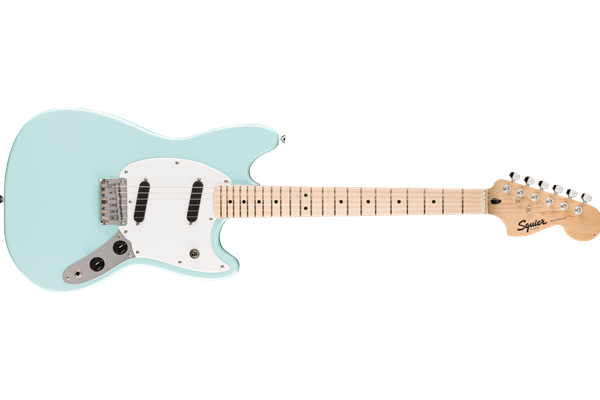 Squier Sonic® Mustang®, Maple Fingerboard, White Pickguard, Daphne Blue