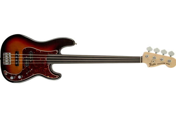 Tony Franklin Fretless Precision Bass®, Ebony Fingerboard, 3-Color Sunburst