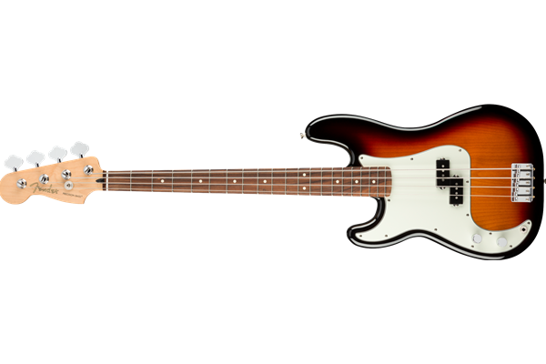 Player Precision Bass® Left-Handed, Pau Ferro Fingerboard, 3-Color Sunburst