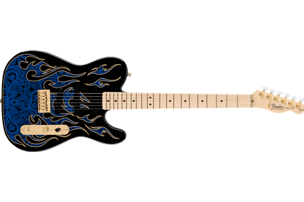 James Burton Telecaster®, Maple Fingerboard, Blue Paisley Flames