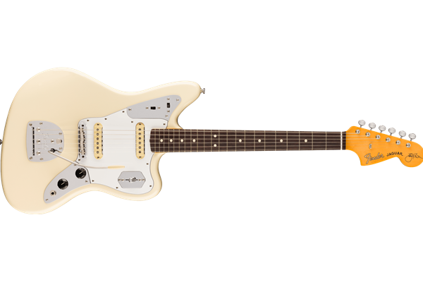 Johnny Marr Jaguar®, Rosewood Fingerboard, Olympic White