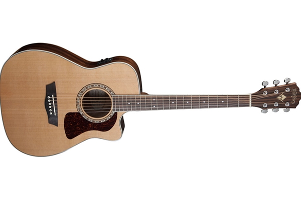 Washburn 6 String Heritage Series Folk Cutaway Electric Acoustic Solid Cedar Top