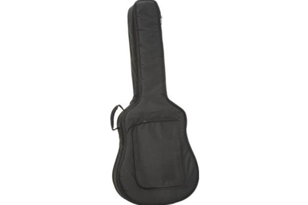 Polyester gig bag for acoustic guitar, with 3/4" foam padding, headliner lining, padded handle, 2" a