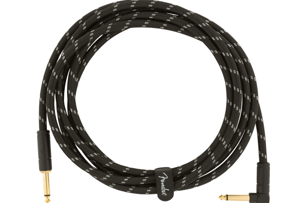 Deluxe Series Instrument Cable, Straight/Angle, 10', Black Tweed