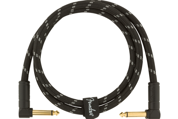 Deluxe Series Instrument Cable, Angle/Angle, 3', Black Tweed