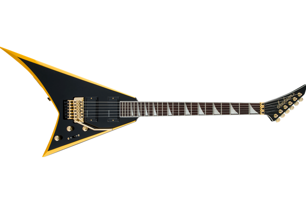 X Series Rhoads RRX24, Laurel Fingerboard, Black with Yellow Bevels
