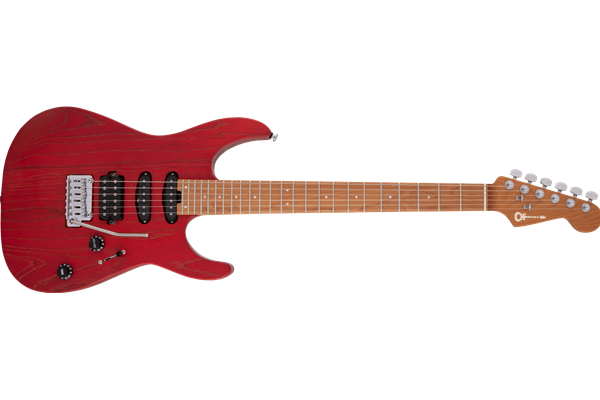 Pro-Mod DK24 HSS 2PT CM Ash, Caramelized Maple Fingerboard, Red Ash