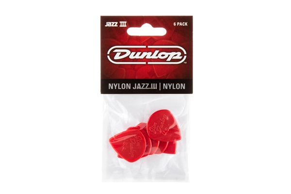 Dunlop Red Nylon Jazz III Guitar Picks