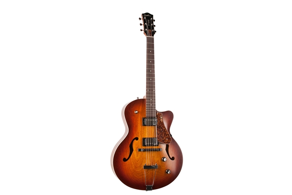 Godin 5th Avenue - Cutaway Kingpin II HB, Cognac Burst w/ TRIC Case