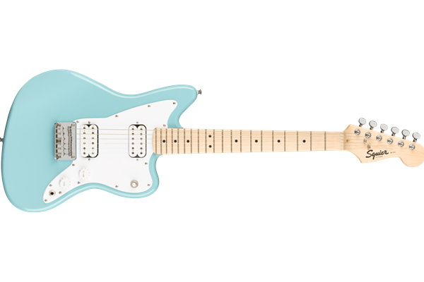 Mini Jazzmaster® HH, Maple Fingerboard, White Pickguard, Daphne Blue