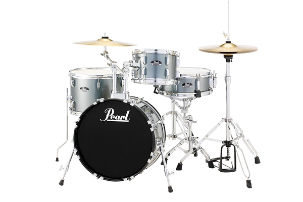 Roadshow Complete 4-Piece Drum Set W/ 18" Bass Drum, Charcoal Metallic