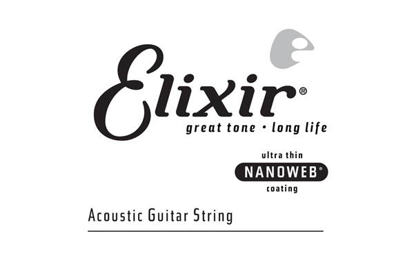 Elixir Phosphor Bronze Acoustic Guitar String with Nanoweb Coating - .056