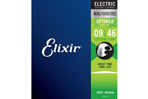 Elixer Custom Light Nickel Plated Steel With Optiweb™ Coating .009 - .046