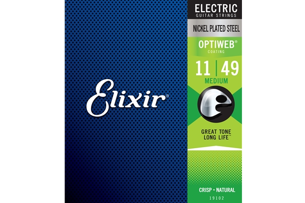 Elixer Electric Medium Nickel Plated Steel With Optiweb Coating .011 - .049