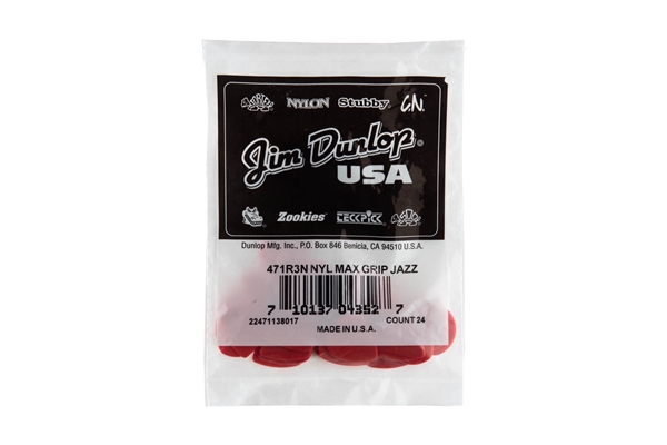 Dunlop Max-grip® Jazz III Carbon Fiber Guitar Pick (24/pack)