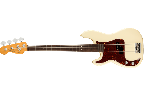 American Professional II Precision Bass® Left-Hand, Rosewood Fingerboard, Olympic White