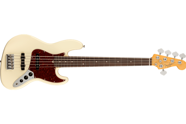 American Professional II Jazz Bass® V, Rosewood Fingerboard, Olympic White