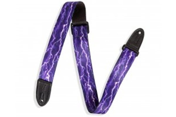 Levy's Junior Guitar Strap, Lightning Bolts Pattern, 1.5"