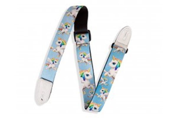 Levy's Junior Guitar Strap, Unicorn Pattern, 1.5"