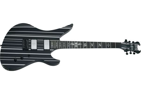 Synyster Custom Hipshot Gloss Black / Silver Pinstripes